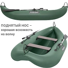 Надувная лодка ПВХ Фрегат М-2 У, зеленый