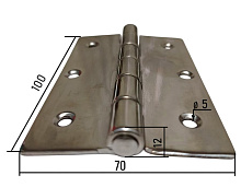 Петля 100х70 мм, нержавеющая сталь