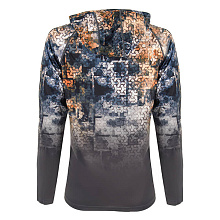Футболка FHM Mark Hoodie V2, принт серо-оранжевый/серый