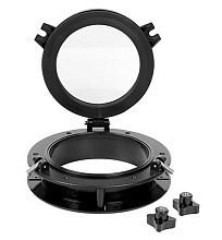 Иллюминатор круглый, Ø 210 мм, черный