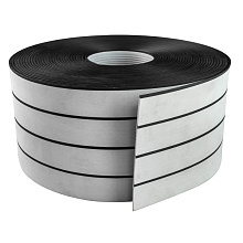 Палубное покрытие ПВХ 200x5 мм., серый, черная полоса
