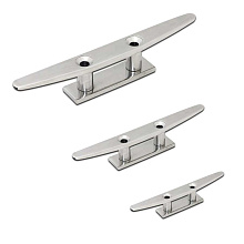 Утка швартовая серповидная "Мореман" 150 мм, сквозной крепеж, нерж. сталь