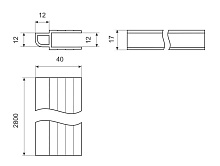 Профиль для пайола А-типа (12 мм. "папа")