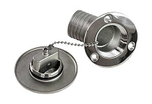 Горловина заливная угловая для бензина Marine Rocket, под шланг 38 мм