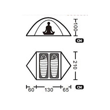 Палатка сверхлегкая Tramp CLOUD 2 Si Green