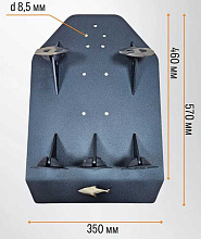 Универсальная платформа для лодки ПВХ под якорную лебёдку и аксессуары, алюминий