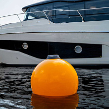 Буй пластиковый маркерный BUOY Ø450х630 мм с подсветкой и солнечной батареей, красный