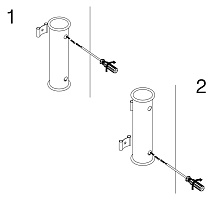 Держатель удилища, монтаж на плоскость (пара)