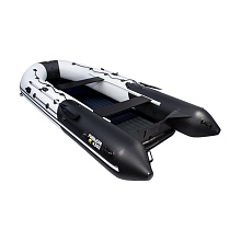 Надувная лодка Ривьера 4300 Килевое надувное дно "Комби" светло-серый/черный