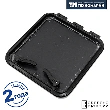 Люк палубный распашной низкопрофильный Фрегат, 461x461 мм., прозрачный, черный