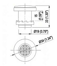 Светильник для рыбного садка светодиодный, 12 В, IP68, голубой