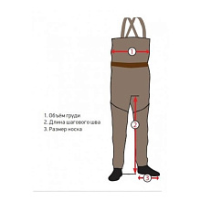 Вейдерсы Alaskan Adventure New, песочный хаки