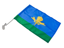 Флаг ВДВ автомобильный 30х45 см. с кронштейном