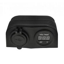 Разъем USB 3.1А (2 порта, вольтметр)