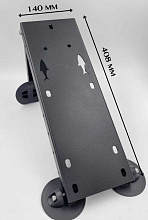 Платформа для крепления на лодку якорной лебедки, черная