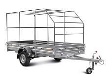 Тент с каркасом 301415 С (высокий, со скосом 45°, H=1500 мм) для бортовых прицепов МЗСА 817711.022 / 025