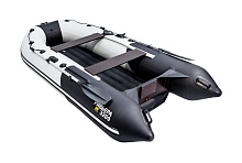 Надувная лодка Ривьера Компакт 3200 НДНД "Комби" светло-серый / черный