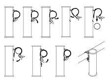 Держатель удилища, монтаж на релинг (леер)
