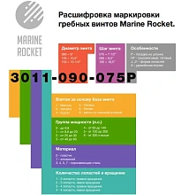 Гребной винт 3x10.3x12, Marine Rocket, 4211-103-120