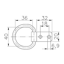 Петля крепления для стропы Winterhoff, ZBF 50-1 (W 6756)