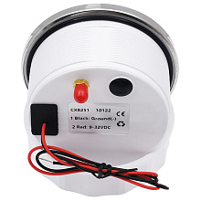 GPS-спидометр электронный, белый циферблат, нерж. ободок, выносная антенна, д. 85 мм.