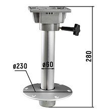Стойка врезная под сиденье Marine Rocket, 28 см. d 60 мм.