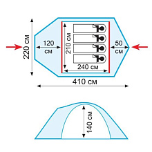 Палатка четырехместная Tramp Stalker 4 ALU V2