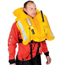 Автоматический надувной жилет, свыше 60 кг., оранжевый (без баллончика)