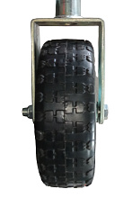 Колесо опорное с поворотным хомутом для прицепа, стойка Ø 48 мм. (360 кг.)