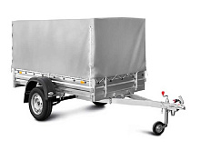 Тент с каркасом 191211 (средний, H=1100/1300 мм) для бортовых прицепов МЗСА 817710.022 / 024 / 026 