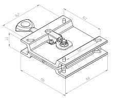 Основание под сиденье вращающееся (176х166 мм.)