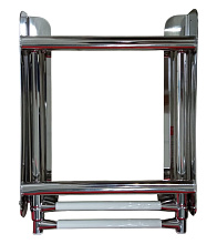 Трап телескопический 2 ступеньки, 290 мм (белый пластик)