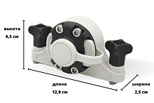 Основание вертикальное для Т-паза SEA-PRO, белый / черный, FA-0005-T3 (совместимо с Borika)