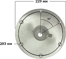 Основание врезное для стоек Taper-Lock (D-229 мм.).