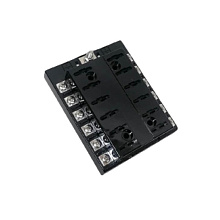 Блок на 12 предохранителей с общим полюсом