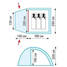 Палатка кемпинговая трехместная Tramp Bell 3 Sand ( V2 ) 