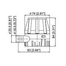 Помпа осушительная TMC 450 GPH, 28 л/мин, 12 В