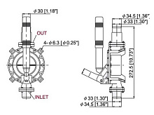 Насос осушительный ручной 720GPH, 45 л/мин