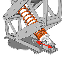 Амортизационная стойка SMART WAVE большая (нержавеющая сталь)