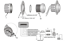 Трим-указатель Меркури, белый циферблат, ∅ 52 мм.