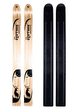 Лыжи охотничьи Охотник дерево-пластик 185х15 см с креплением Вятка (Маяк)