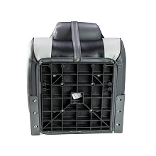 Кресло складное виниловое, арт. 75157 (серо-угольно-черный)