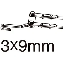Рычаг стеклоочистителя регулируемый 350-450 мм.