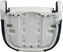 Кресло Ocean Flip Up мягкое виниловое с болстером, белый/синий