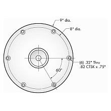 Основание для стойки сидения Attwood SWIVL-EZE ( (D-228.6 мм., d-60 мм.)