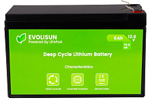 Аккумуляторная батарея Evolisun LiFePO4, 12,8 V, 6 Ah
