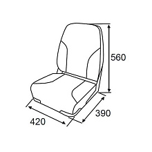 Кресло складное, арт. 75102GB (серо-синее)