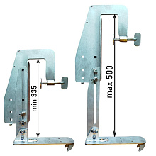 Универсальная струбцина для датчика эхолота Garmin GT 56 (нержавеющая сталь, крепление на транец)