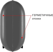Надувная лодка ПВХ Фрегат М-2 У, серый
