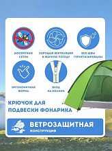 Палатка 3-х местная LY-1703, 220х220х155 см